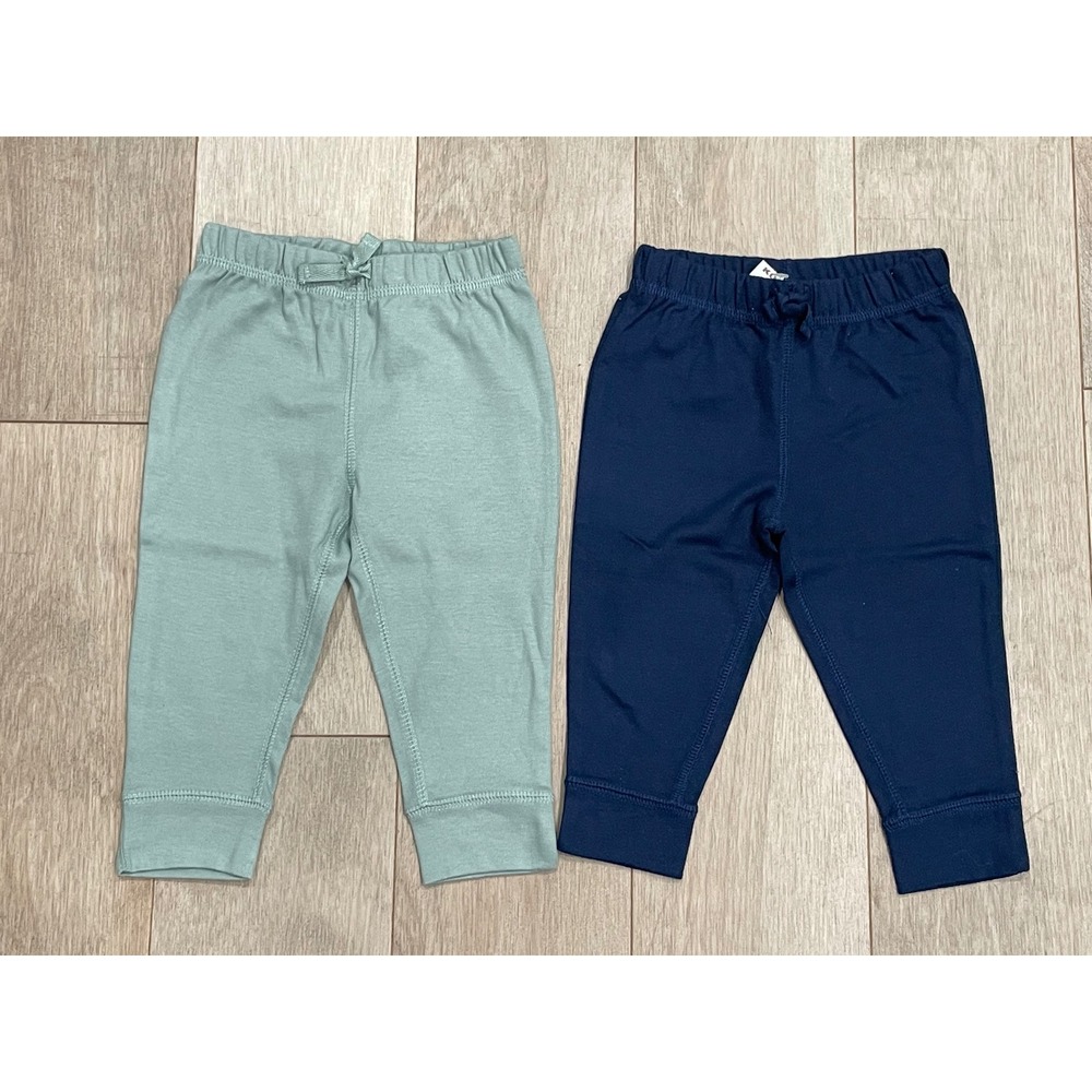 Carter's Leggings Baby Unisex 9M Navy Sage New 2-Pack Pull On Pants